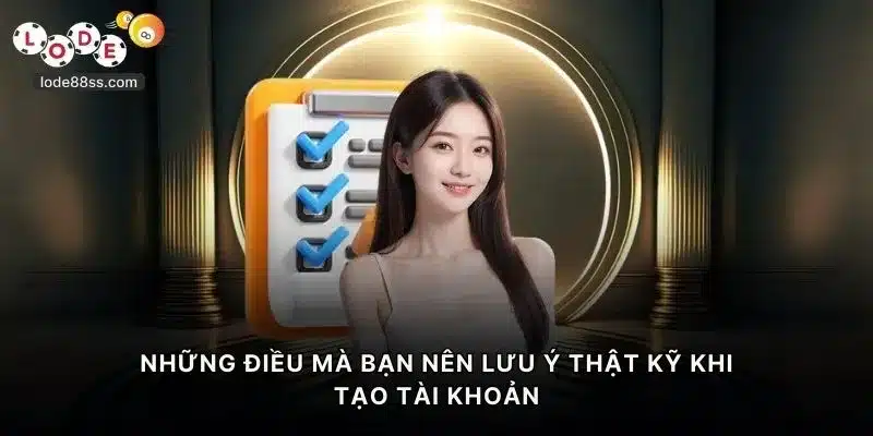 Những điều mà bạn nên lưu ý thật kỹ khi đăng ký LODE88